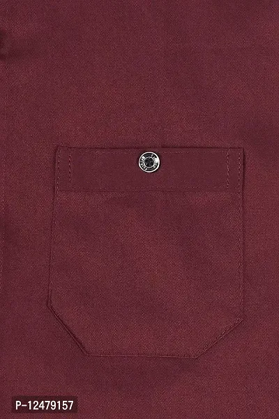 RED FOGG Boys Full Sleeve Shirt Maroon for 3-4 Years Length 24 inch-thumb4