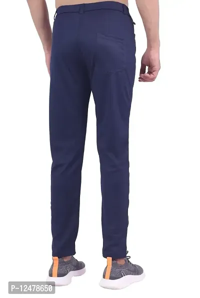 RED FOGG Men's Slim Fit Lycra Starchbale Fabric Formal Trouser Pant(Blue,36)-thumb2