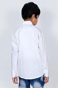 Kids Casual Shirt Full Sleeve For Boys Pack Of 1 (White)-thumb2