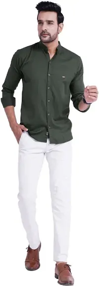 Classic Cotton Solid Casual Shirts for Men-thumb2