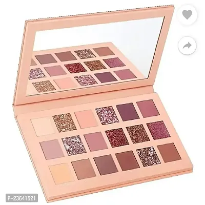 18 Color Eyeshadow Palette With Mirror - Include Matte Shimmer Glitter Blending, Natural Nudes Velvet-thumb0