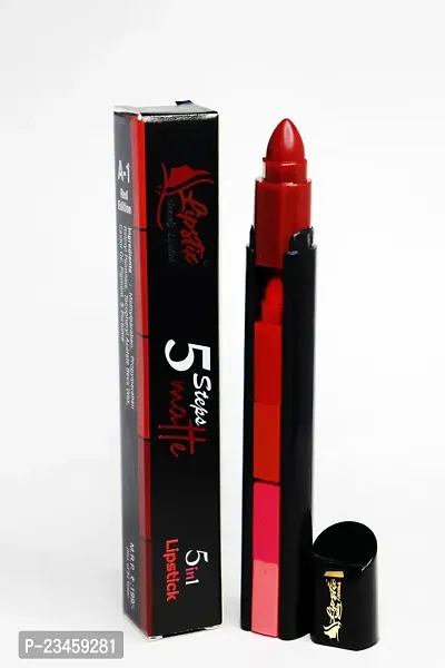 Red 5-in-1 Lipstick 7.5gm, Long Lasting Matte