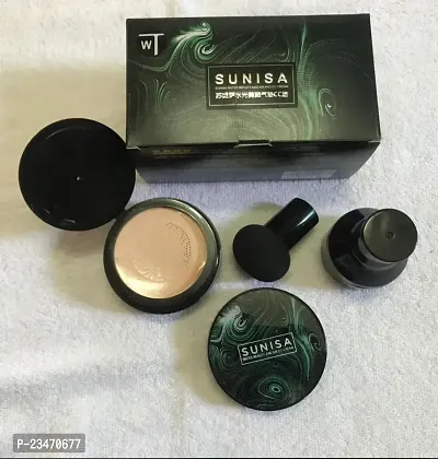 SUNISA Air Cushion BB Cream Isolation BB Nude Concealer Waterproof Liquid Foundation CC Cream Full Coverage Concealer Cream, 20g-thumb0