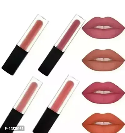 NUDE EDITION MATTE LIPSTICK , WATERPROOF LIPSTICK (SET OF 4 ) LONGLASTING LIPSTICK