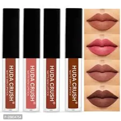 Mini Lipsticks Combo Pack of 4 Liquid Matte Lipstick Set, Nude Edition