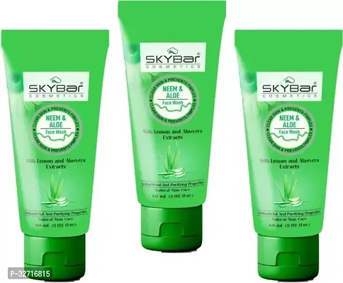 SKYBAR NEEM  ALOE FACEWASH FOR NATURAL SKIN 3*60ml