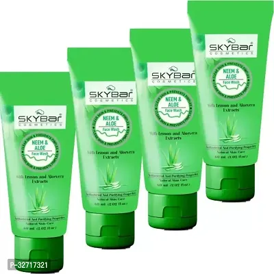 SKYBAR NEEM  ALOE FACEWASH FOR NATURAL SKIN 4*60ml