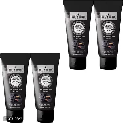 SKYBAR ACTIVE CHARCOAL FACEWASH FOR ANTI DARK SPOTS  HEALTHY SKIN 4*60ml