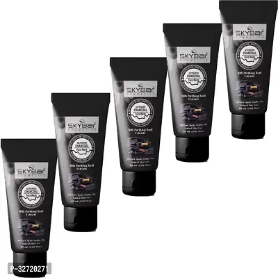 SKYBAR ACTIVE CHARCOAL FACEWASH FOR ANTI DARK SPOTS  HEALTHY SKIN 5*60ml