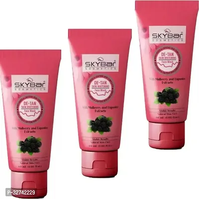 SKYBAR DE-TAN WHITENING FACEWASH FOR VISIBLE RESULT WITH MULBERRYnbsp;EXTRACT 3*60ml-thumb0