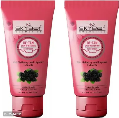 SKYBAR DE-TAN WHITENING FACEWASH FOR VISIBLE RESULT WITH MULBERRYnbsp;EXTRACT 2*60ml