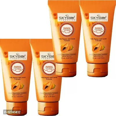 SKYBAR PAPAYA FACEWASH FOR REDUCE PIGMENTAION MOISTURISES 4*60ml