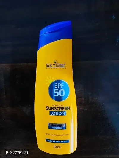 SKYBAR Sunscreen - SPF 50 PA++ UVA Safe For Men  Women, DETAN  Anti-Aging 100ml