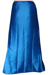 RTI GROUP Combo Women's Silk Saree Satin Petticoat Inskirt (Medium Peach,Blue) Pack of 2 (RTI-059)-thumb1