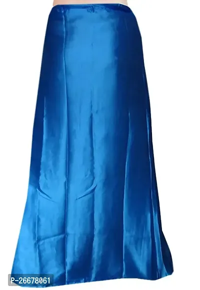 RTI GROUP Combo Women's Silk Saree Satin Petticoat Inskirt (Medium Peach,Blue) Pack of 2 (RTI-059)-thumb2