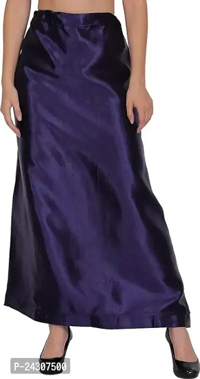 Stylish Fancy Satin Solid Stitched Patticoats For Women-thumb0