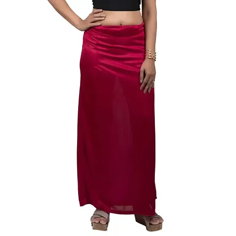 RTI GROUP Women's Satin Solid Petticoat, Inskirt, Shapewear for Saree/Lehanga