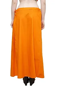 RTI Group Women's Cotton Orange Colour Soft Cotton Inskirt Saree petticoats (RTI-040)-thumb1