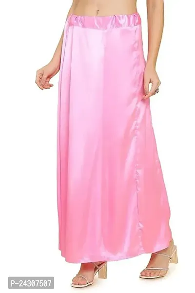 Stylish Fancy Satin Solid Stitched Patticoats For Women-thumb0