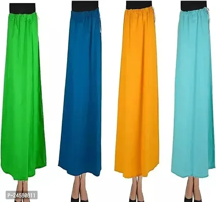 Multicolour Cotton petticoat for women pack of 4