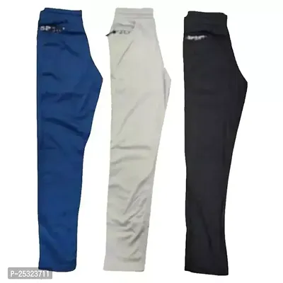 Track Pants Night Pant Pajama Regular fit pants D Pocket both Side Stylish Stretchable Solid Track Pants (Pack Of 3)