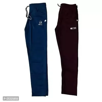 Track Pants Night Pant Pajama Regular fit pants D Pocket both Side Stylish Stretchable Solid Track Pants  (Pack Of 2)-thumb0