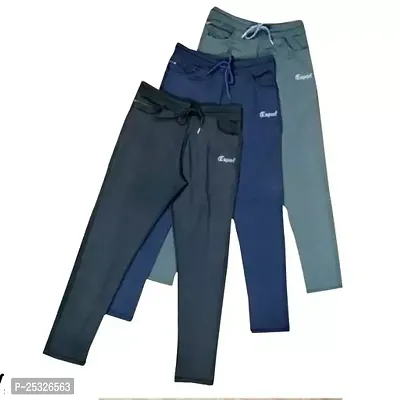 Track Pants Night Pant Pajama Regular fit pants D Pocket both Side Stylish Stretchable Solid Track Pants (Pack Of 3)