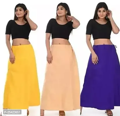 Women's Cotton Saree Petticoat (Pack Of 5).Free Size