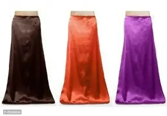 Women's  Satin Petticoats (Pack Of 3)