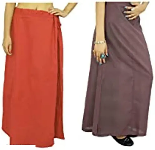 Stylish Multicolored Stitched Petticoats For Women Pack Of 2