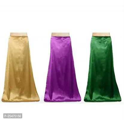 Women's Satin Petticoat Pack Of 3-thumb0