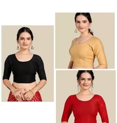 Women's Lycra Blouse (Pack Of 3)