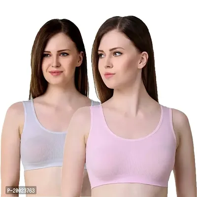 MLD Super Stylish Women's Air Sports Bra- Pack of 2 (Free Size, Size of 28 to 38)