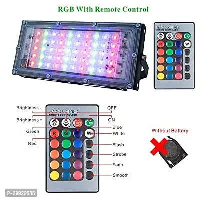 MLD 10W Multi Color Changing Crystal Led RGB Flood Light With Remote Waterproof Brick Floodlights For Decoration Lights |Red, Green, Blue| 10 Watt | Pack Of 1-thumb5