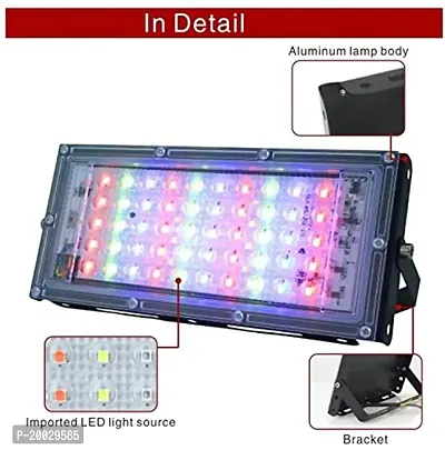 MLD 10W Multi Color Changing Crystal Led RGB Flood Light With Remote Waterproof Brick Floodlights For Decoration Lights |Red, Green, Blue| 10 Watt | Pack Of 1-thumb4
