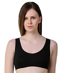 MLD Super Stylish Women's Air Sports Bra- Pack of 3 (Free Size, Size of 28 to 38) Multicolour-thumb1