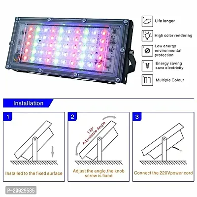 MLD 10W Multi Color Changing Crystal Led RGB Flood Light With Remote Waterproof Brick Floodlights For Decoration Lights |Red, Green, Blue| 10 Watt | Pack Of 1-thumb3