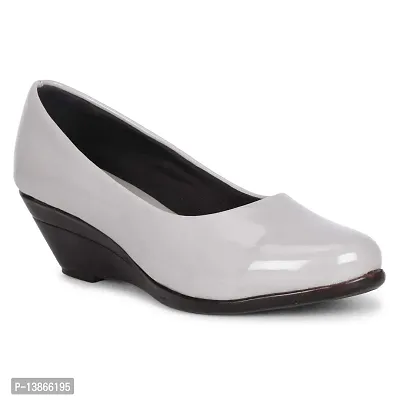 Elegant Grey Synthetic Solid Bellies For Women
