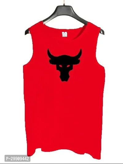 Stylish Polyester Printed Sports Vest For Men