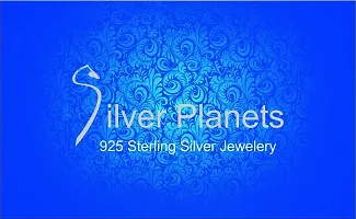 Silver Planets 92.5-925 Sterling Silver Lapis Stone Tiny Latest Stud Earrings for Women and Girls-thumb4