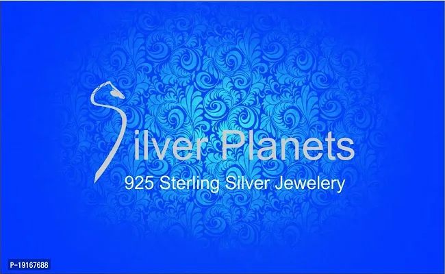 Silver Planets 92.5-925 Sterling Silver Lapis Stone Tiny Latest Stud Earrings for Women and Girls-thumb5