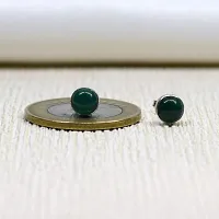 Silver Planets 92.5-925 Sterling Silver Green Onyx Stone Tiny Latest Stud Earrings for Women and Girls-thumb2