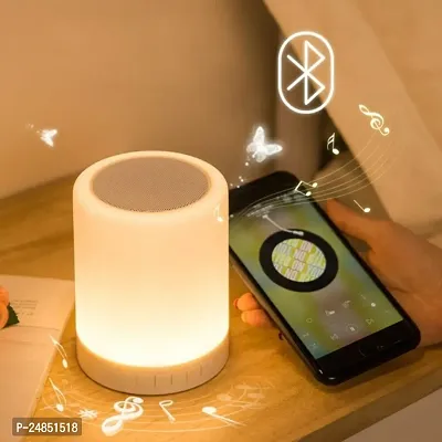 Wireless Night Light LED Touch Lamp Speaker with Portable Bluetooth  HiFi Speaker with Smart Colour Changing Touch Control, USB Rechargeable, TWS - Multi Colour-thumb0