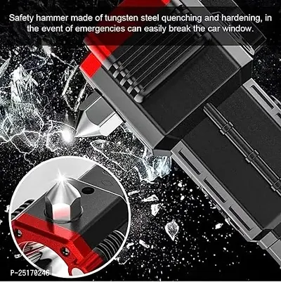 Long Distance Beam Range Car Rescue Torch with Hammer Window Glass and Seat Belt Cutter Built, LED 13W Light-thumb5