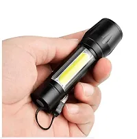 Flashlight Torch 3 Modes with Cob, USB Charging with A Green Box Case (PACK OF 1)-thumb1
