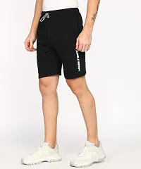 Jungle Berry Men's Cotton Shorts | Regular Fit | Casual Shorts (32, Grey and Black)-thumb2