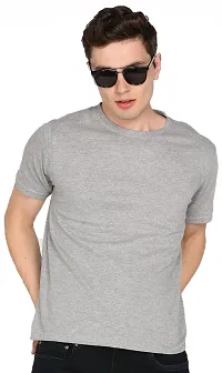 Jungle Berry Men's Plain Round Neck T-Shirt Half Sleeve Pack of 3 (S, Black,Grey,White)-thumb2