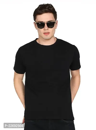 Jungle Berry Men's Plain Round Neck T-Shirt Half Sleeve Pack of 3 (S, Black,Grey,White)-thumb2