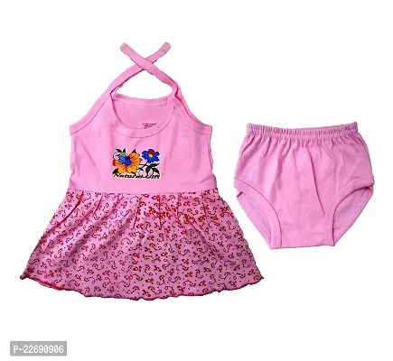 Baby Girls Casual Dress and Panty Combo Set (Multicolor, 0-6 Months) Pack of 5-thumb5