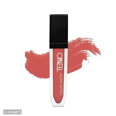 TENNO Mini Ice Candy Liquid Lipstick, Matte Finish, 16 Hrs Stay, 4Ml, Wild Peach